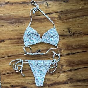 “Italy” Patterned Bikini Set